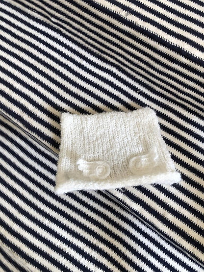 ang project Vintage Handknit Small Wing Cat Ear Women&