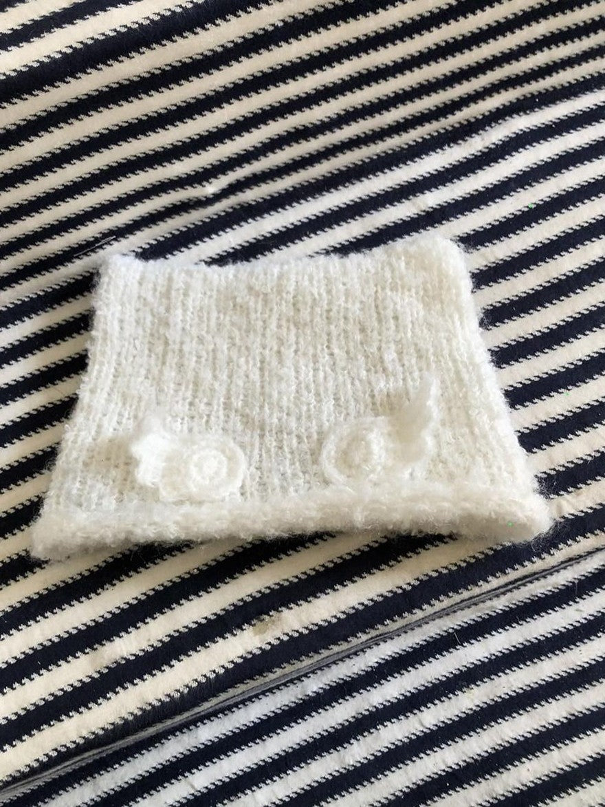 ang project Vintage Handknit Small Wing Cat Ear Women&