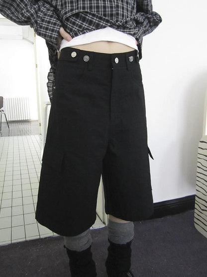 Vintage High Waisted Cargo Capri Pants