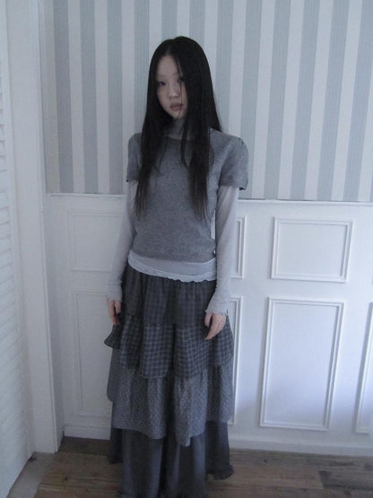 ang project Vintage Hollow Out Button Knit Women&