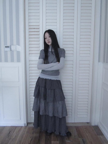 ang project Vintage Hollow Out Button Knit Women&