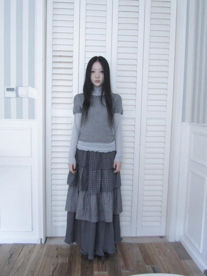 ang project Vintage Hollow Out Button Knit Women&
