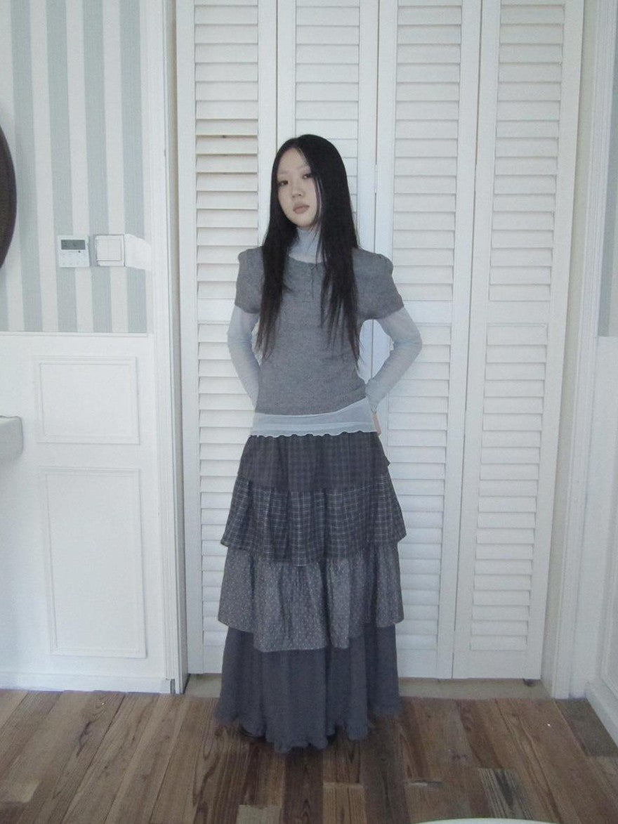 ang project Vintage Hollow Out Button Knit Women&