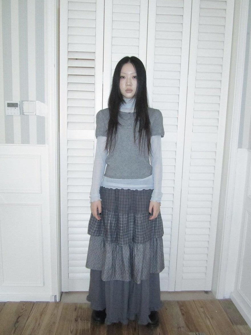 ang project Vintage Hollow Out Button Knit Women&