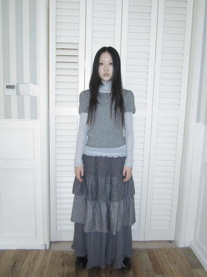ang project Vintage Hollow Out Button Knit Women&