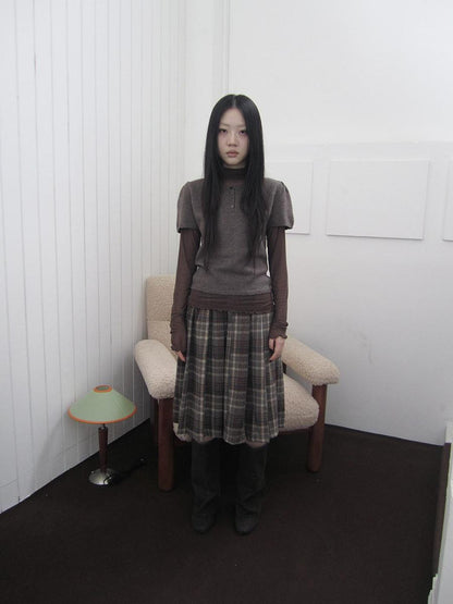 ang project Vintage Hollow Out Button Knit Women&