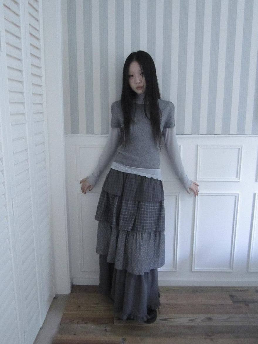 ang project Vintage Hollow Out Button Knit Women&