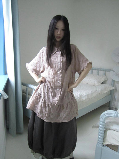 ang project Vintage Houndstooth Collar Shirt Dress Shirts