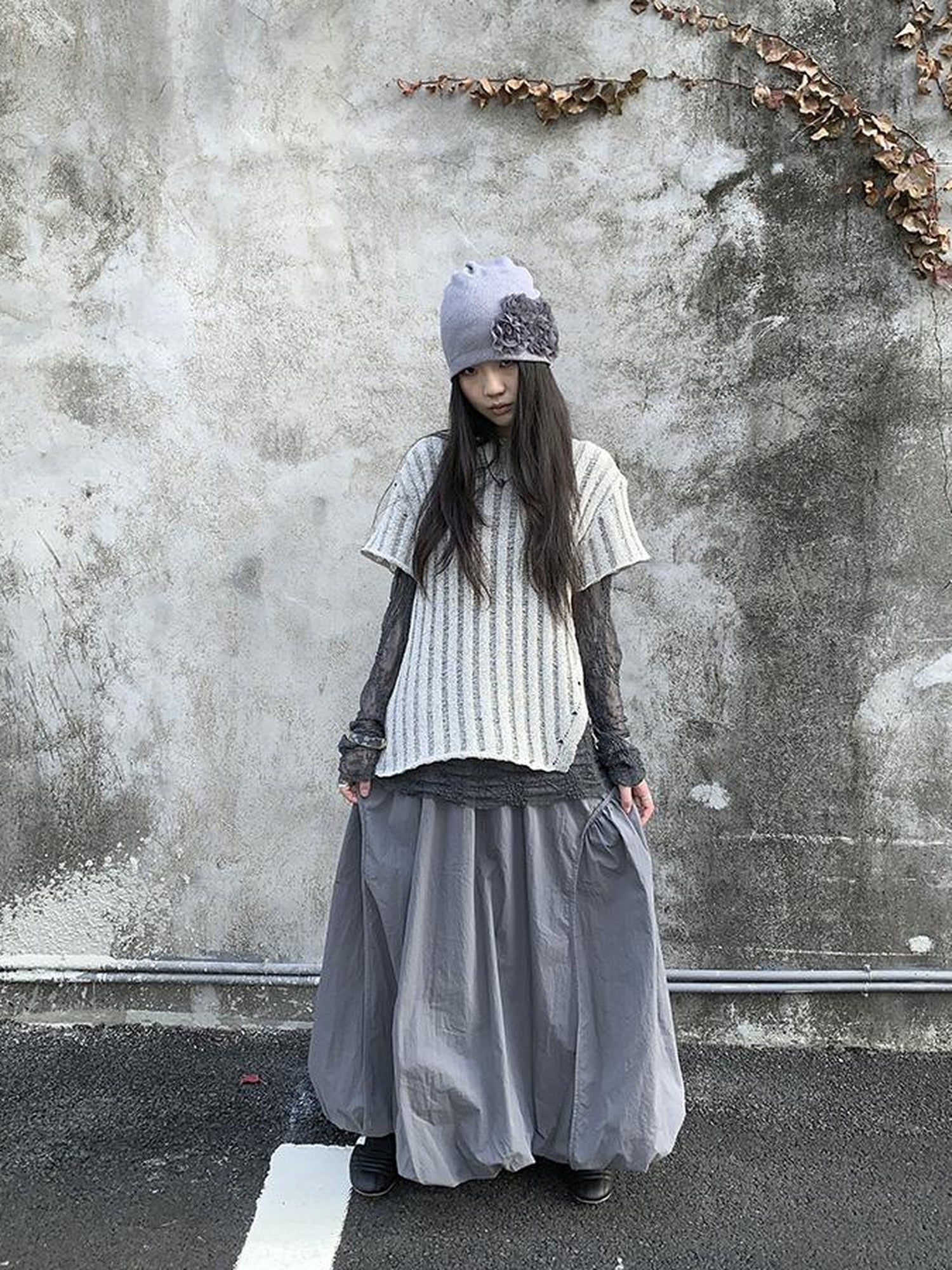 Updateang project Vintage Inspired Knitted Striped Cut Out Tee
