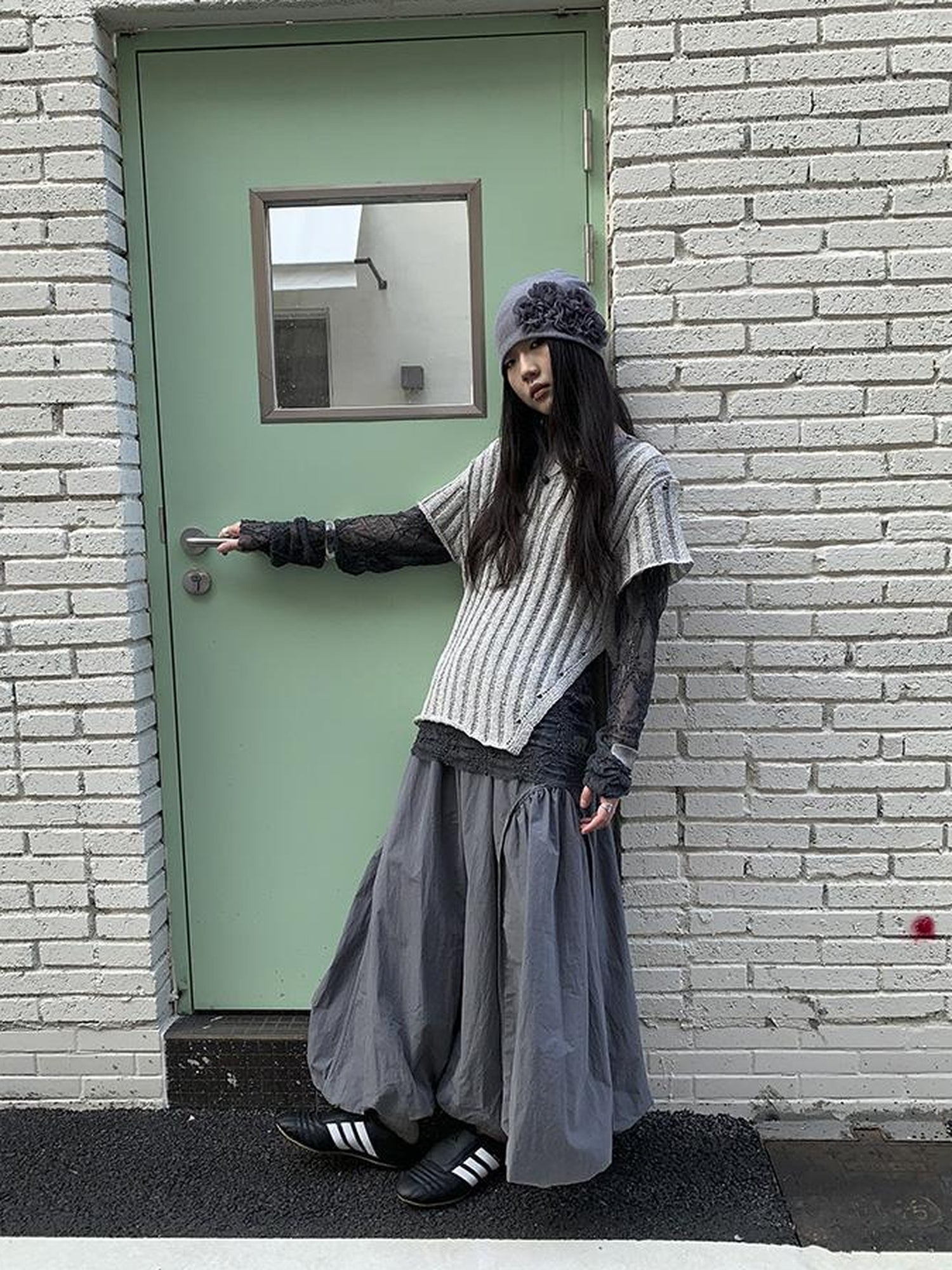 Updateang project Vintage Inspired Knitted Striped Cut Out Tee