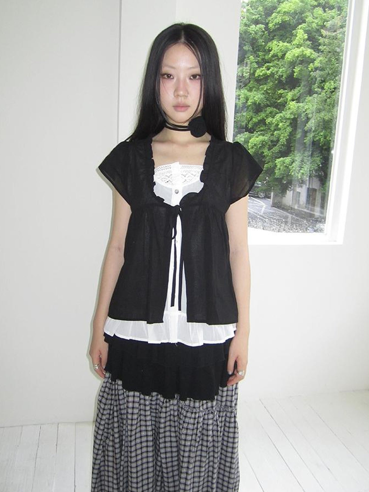 ang project Vintage Inspired Two Tone Short Sleeve Shirt