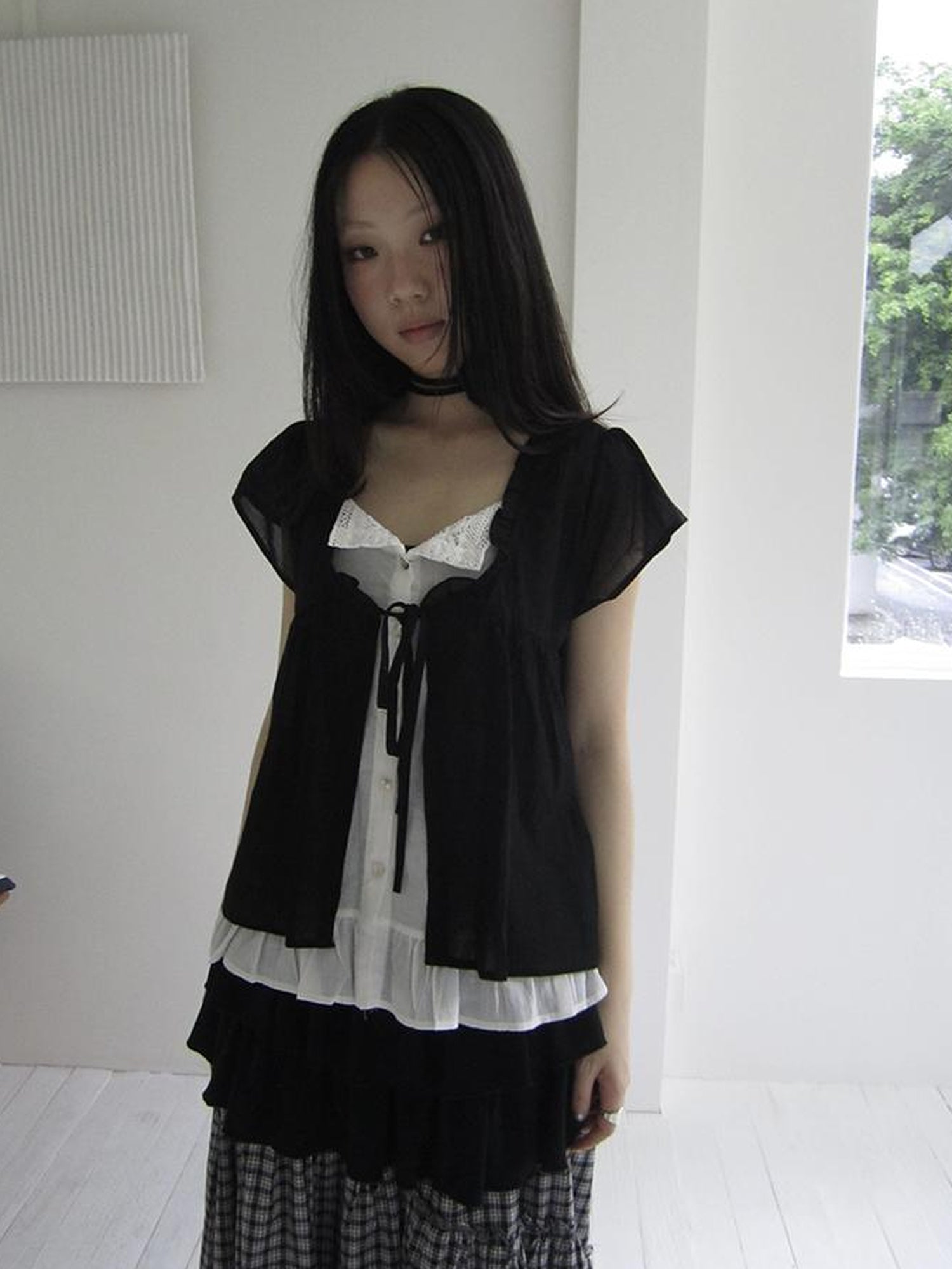 ang project Vintage Inspired Two Tone Short Sleeve Shirt