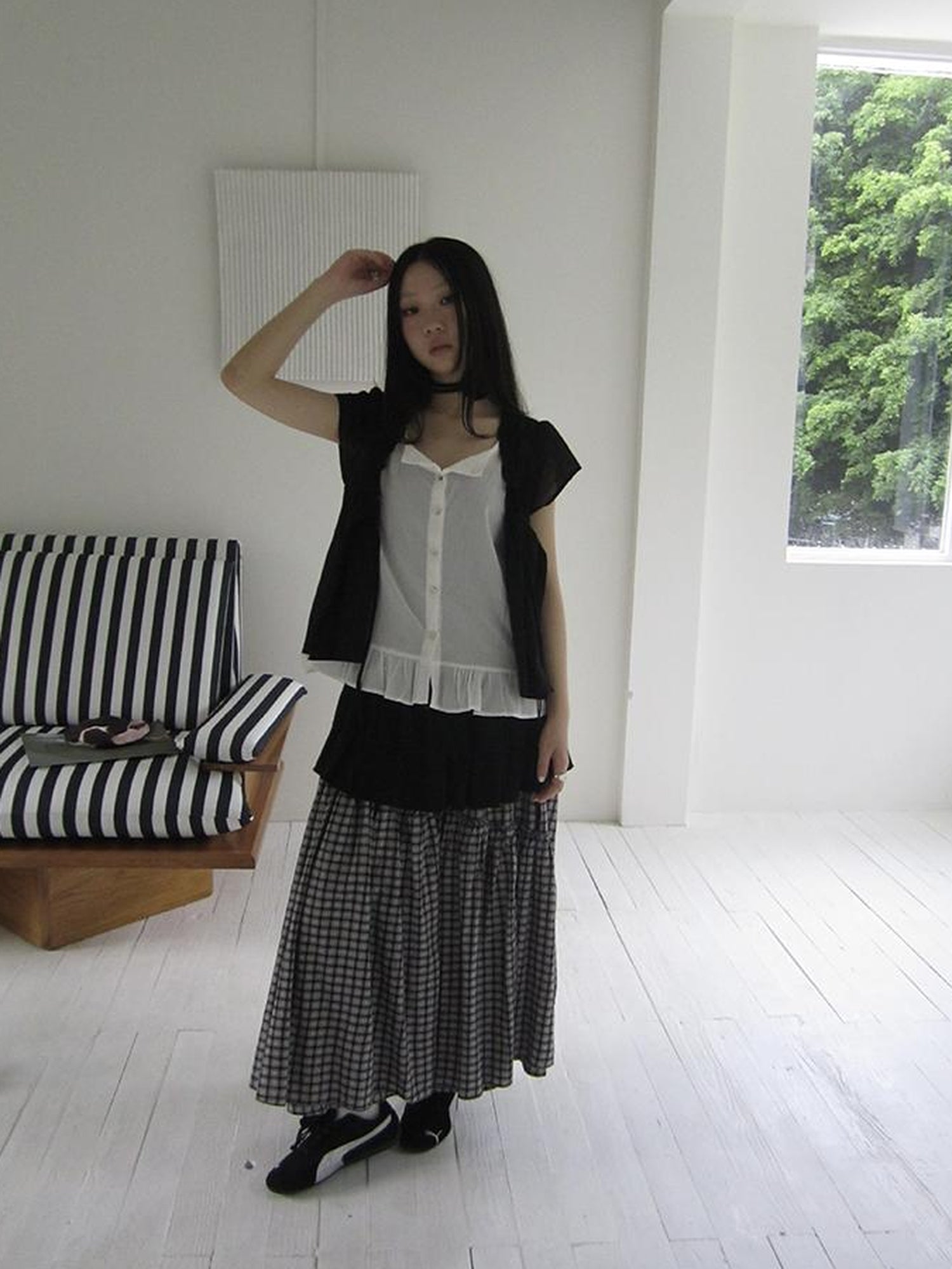 ang project Vintage Inspired Two Tone Short Sleeve Shirt