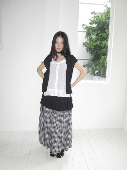 ang project Vintage Inspired Two Tone Short Sleeve Shirt