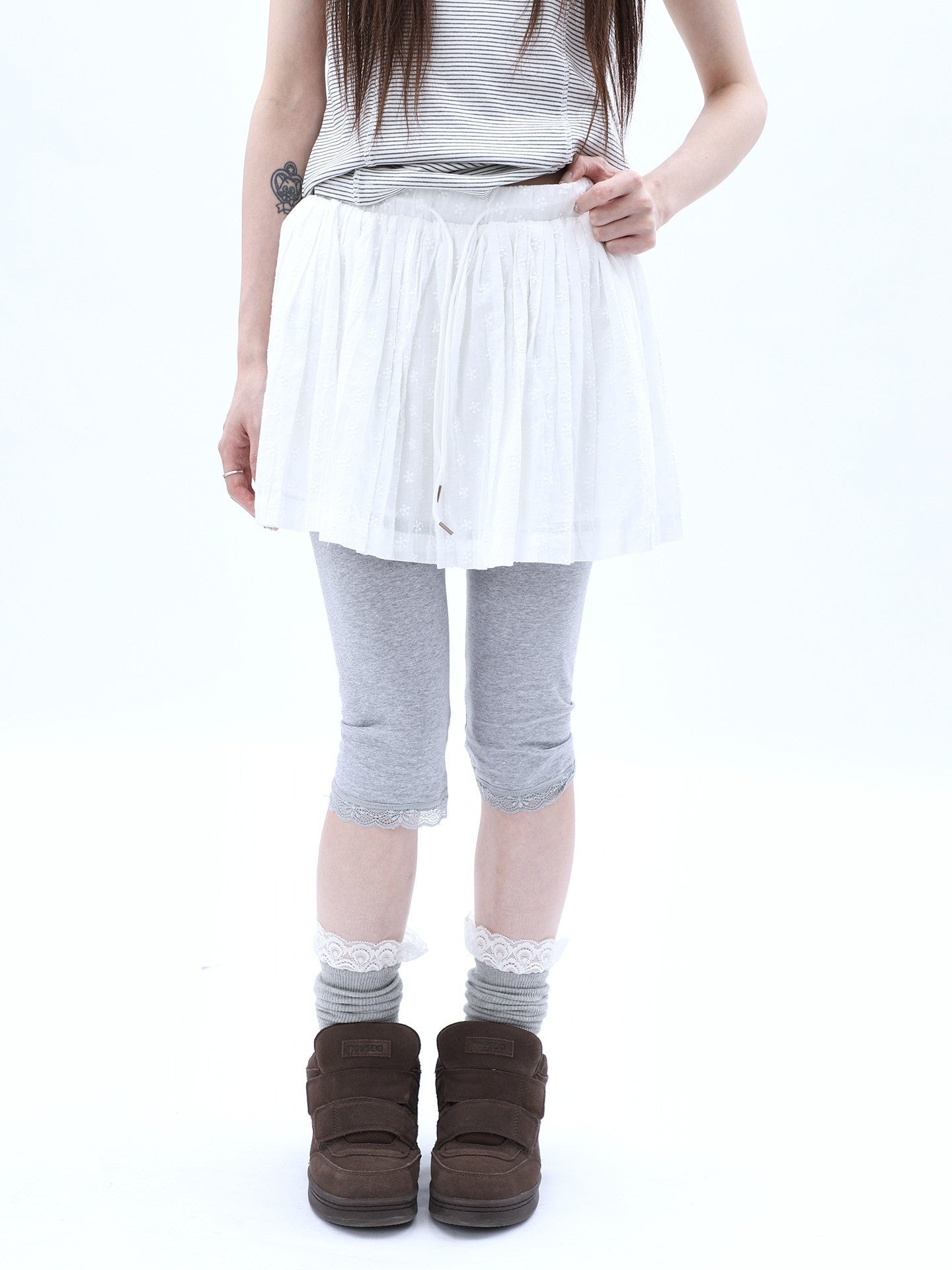 ang_project_Vintage_Jacquard_Embroidered_Pleated_Elastic_Waist_Women&