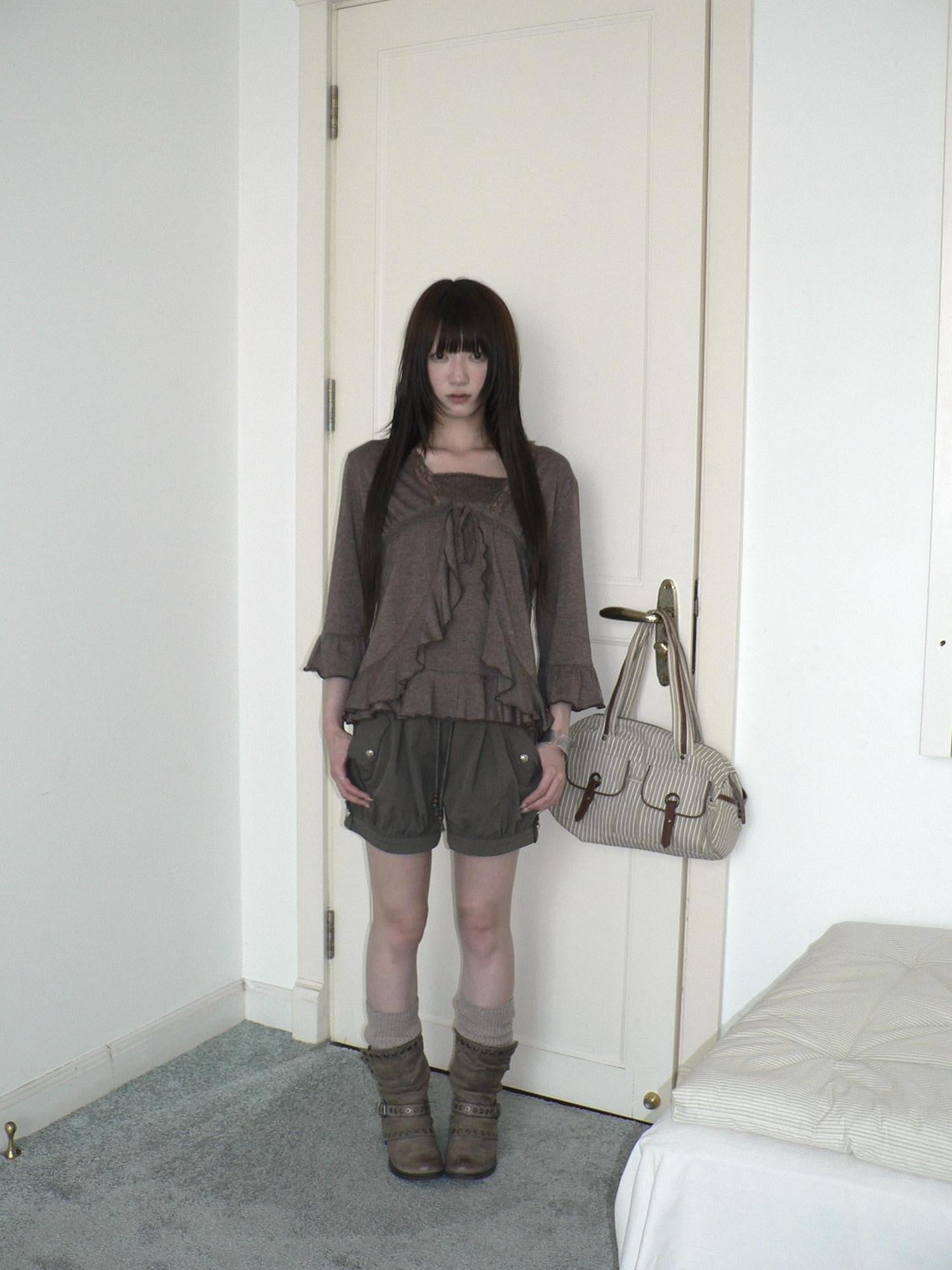 ang project Vintage Lace Camisole And Tie Three Quarter Bell Sleeve Women&
