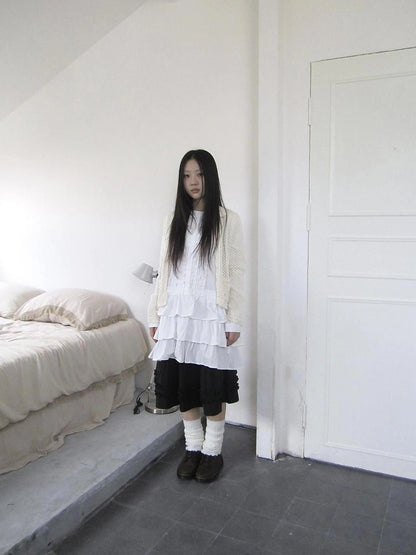 ang project Vintage Lace Collar Button Front Knit Cardigan Cardigan