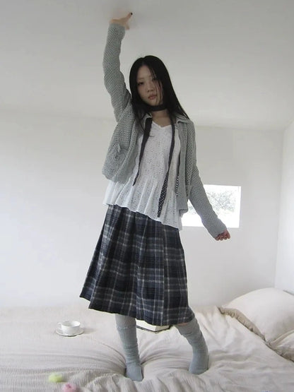 ang project Vintage Lace Collar Button Front Knit Cardigan Cardigan