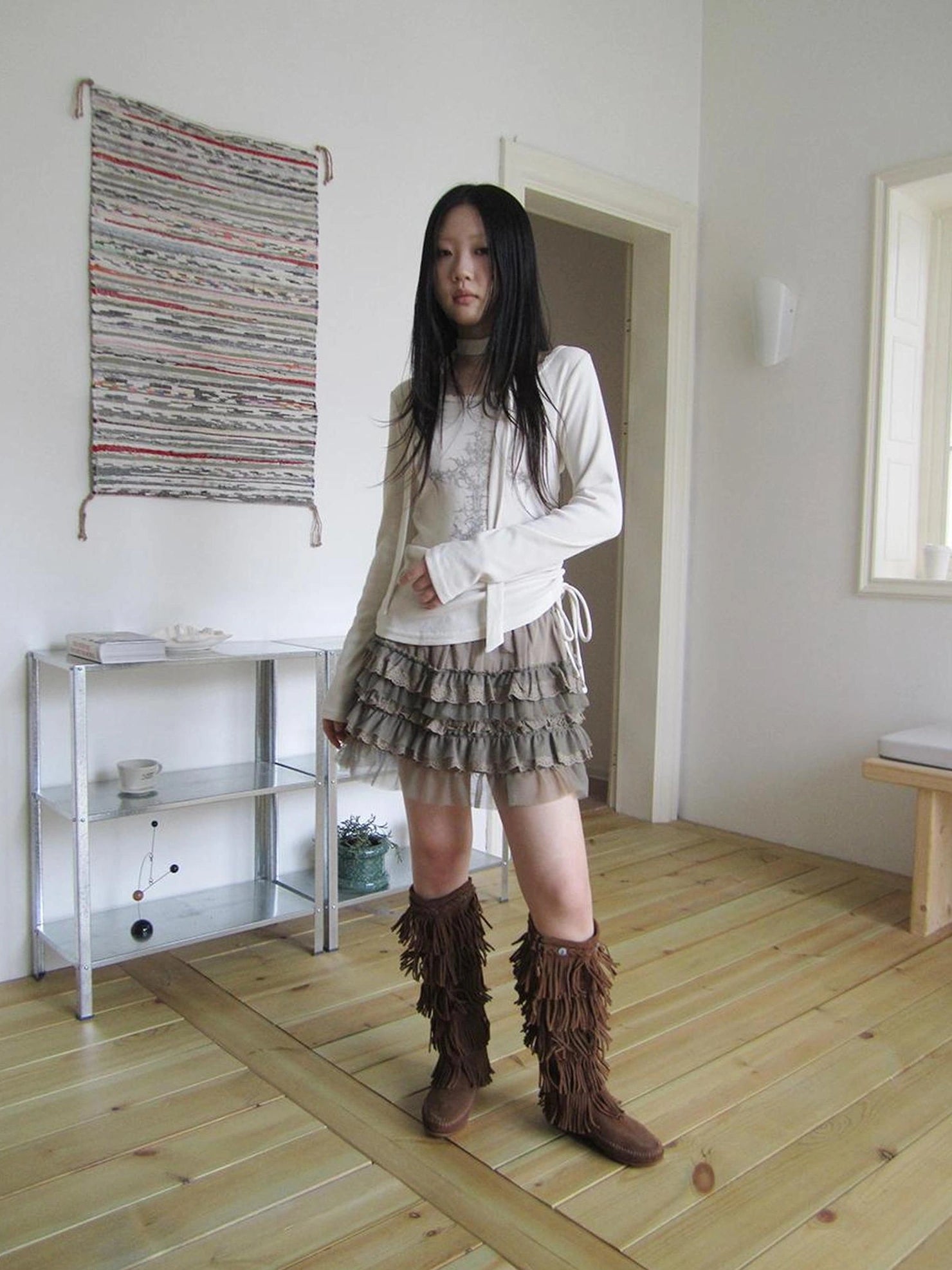 ang project Vintage Lace Tiered Cake Mini Skirt Skirt