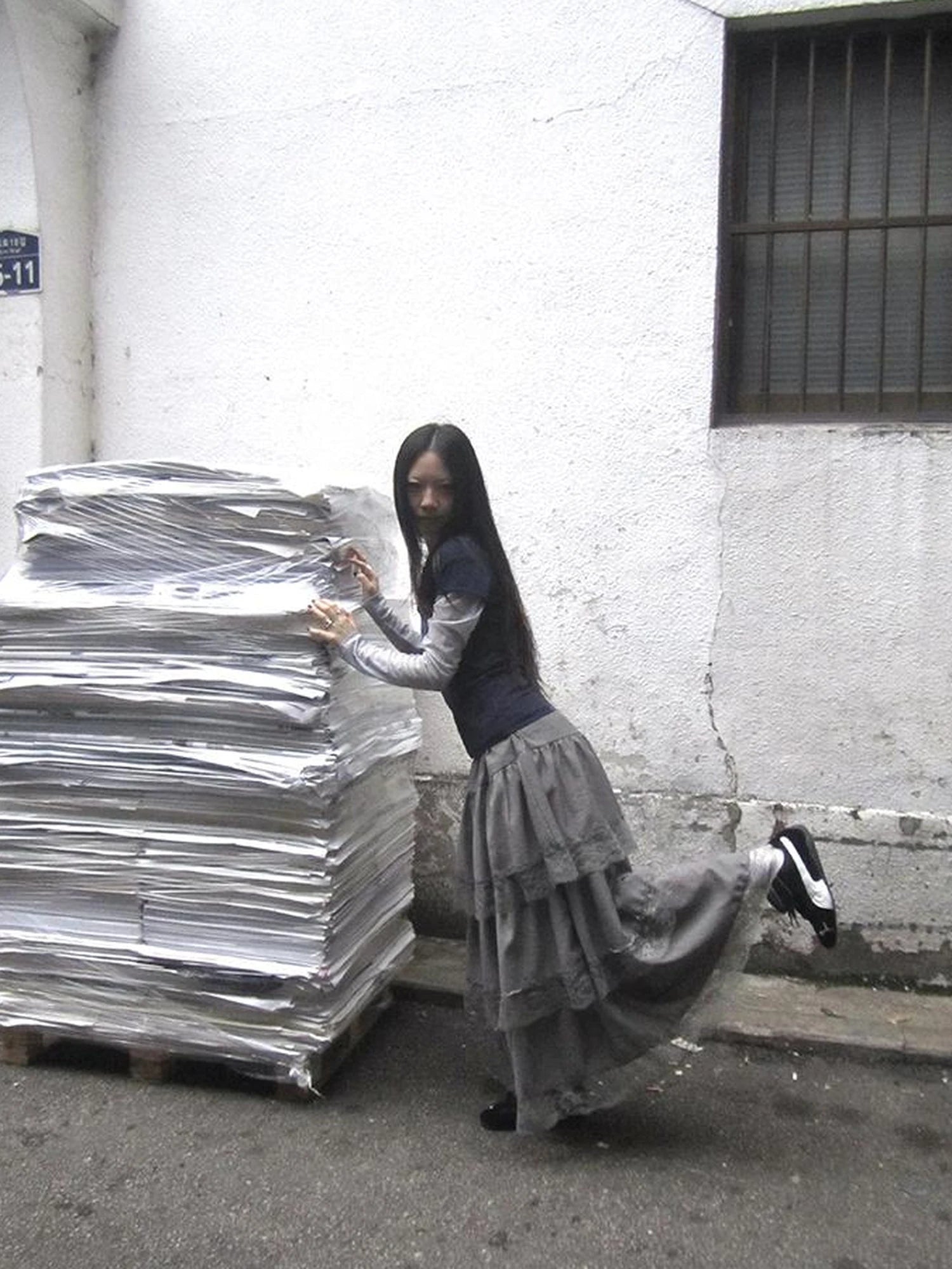 Vintage Lace Tiered Ruffle Hem Cake Skirt