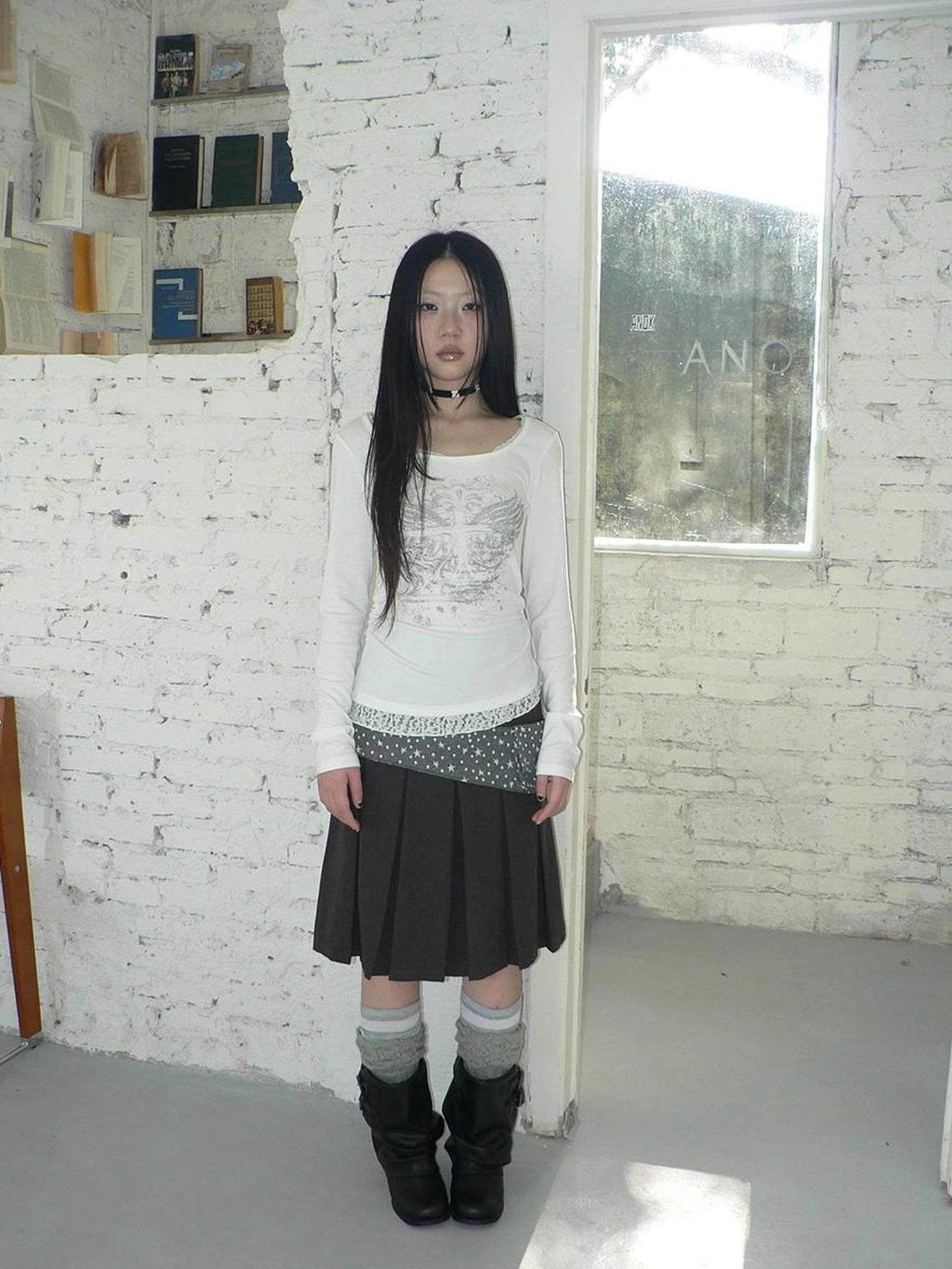 ang project Vintage Lace Trim U Neck Floral Print T-shirt T-shirt