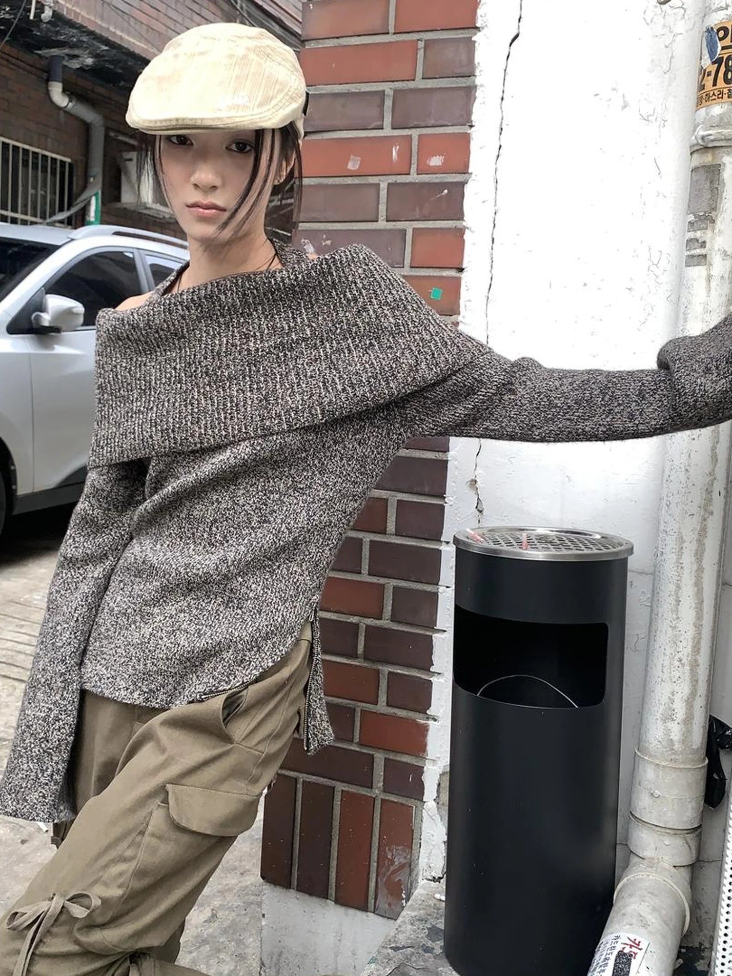 Vintage Lace Up Wide Leg Cargo Pants