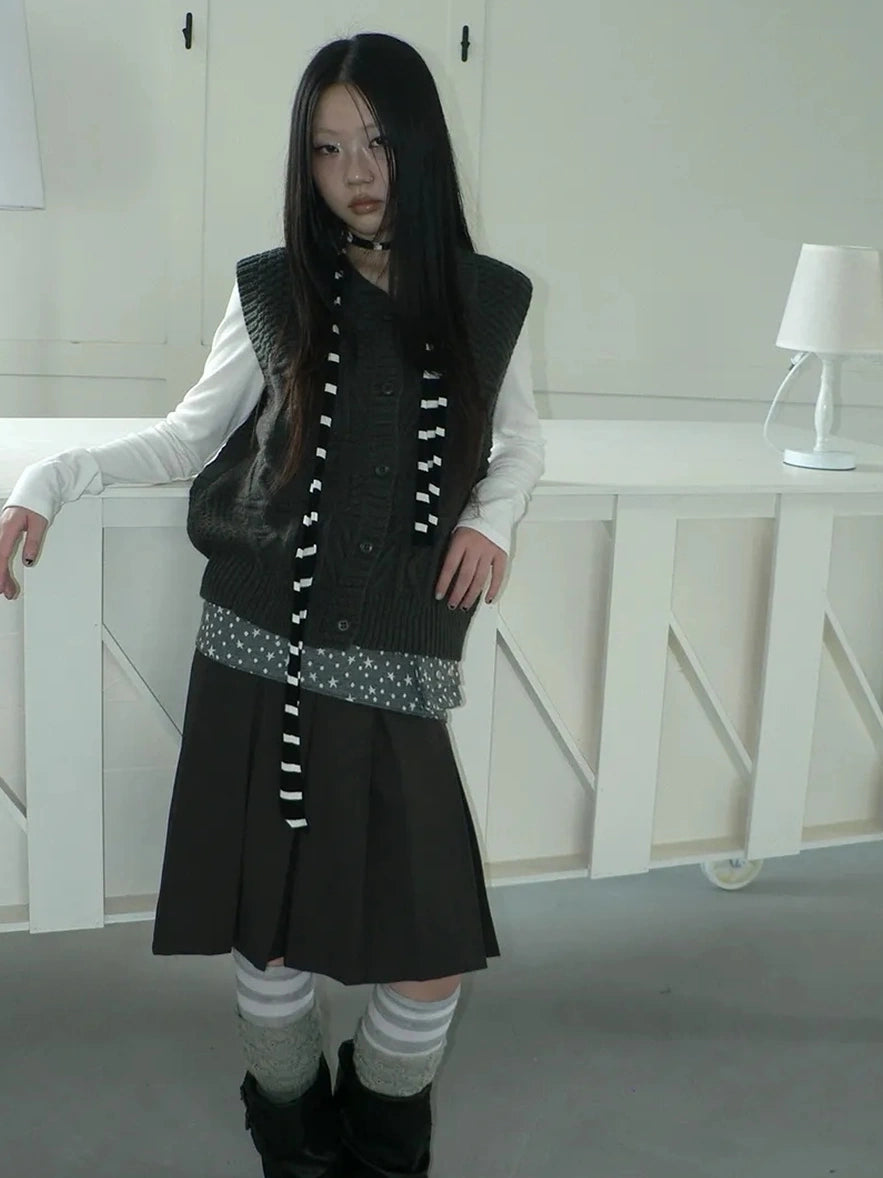 ang project Vintage Lapel Layering Cropped Vest Vest