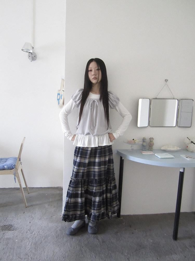 ang project Vintage Layered Tie Waist Solid Two Piece Women&