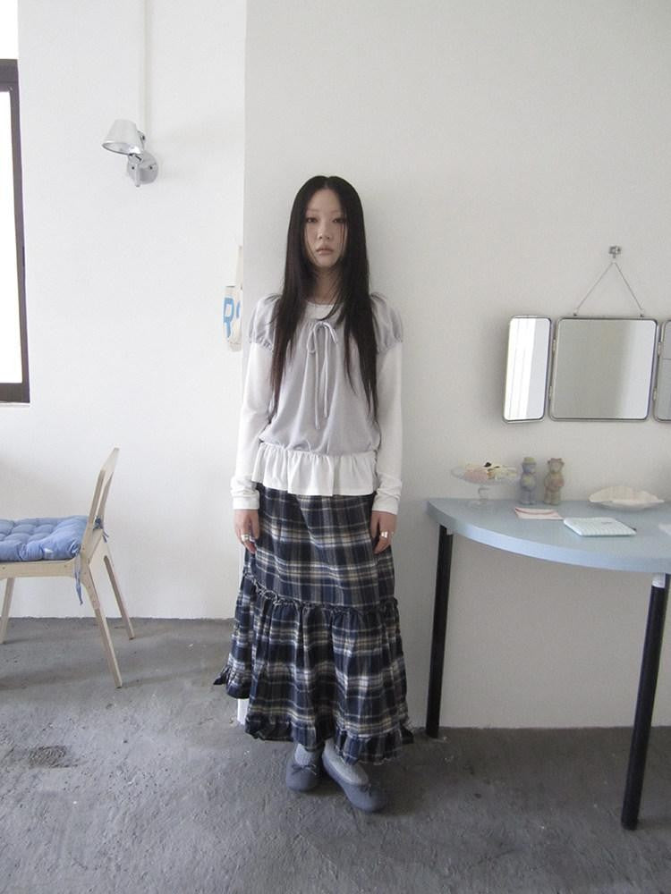ang project Vintage Layered Tie Waist Solid Two Piece Women&