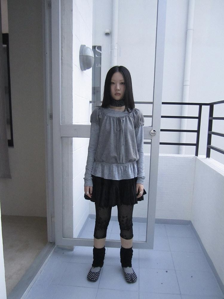 ang project Vintage Layered Tie Waist Solid Two Piece Women&