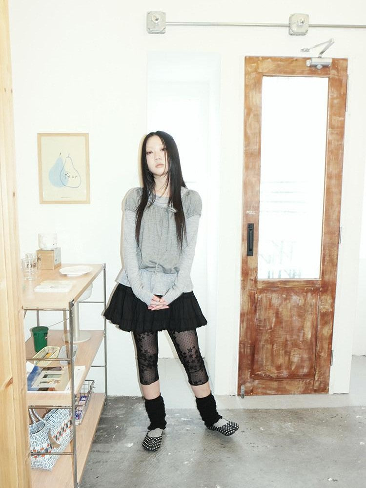 ang project Vintage Layered Tie Waist Solid Two Piece Women&