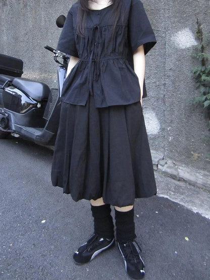 Vintage Lightweight Ruffle Bloom Skirt