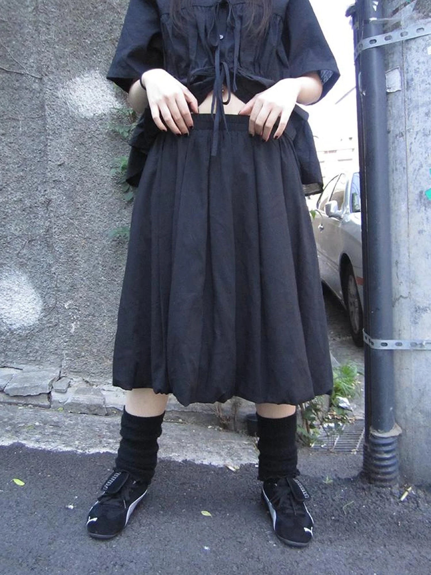 Vintage Lightweight Ruffle Bloom Skirt