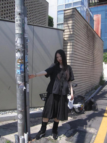 Vintage Lightweight Ruffle Bloom Skirt