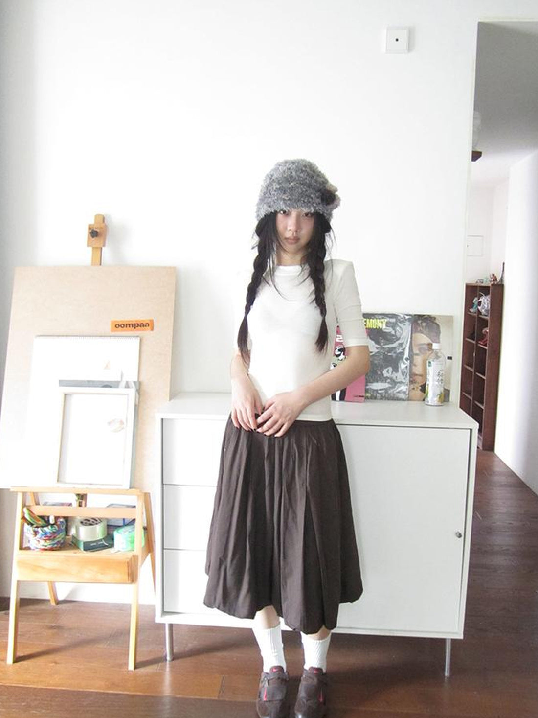 ang project Vintage Lightweight Ruffle Bloom Skirt