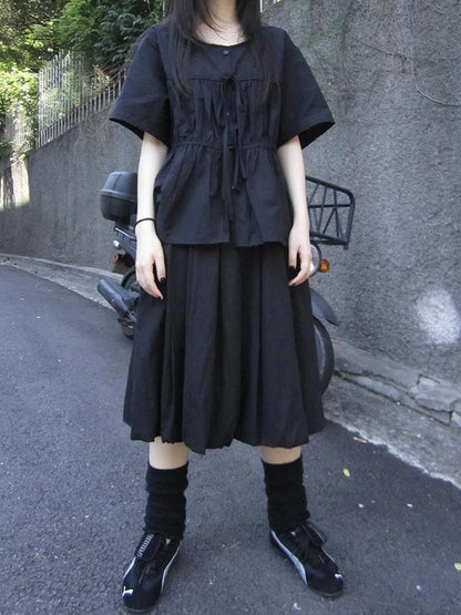 Vintage Lightweight Ruffle Bloom Skirt