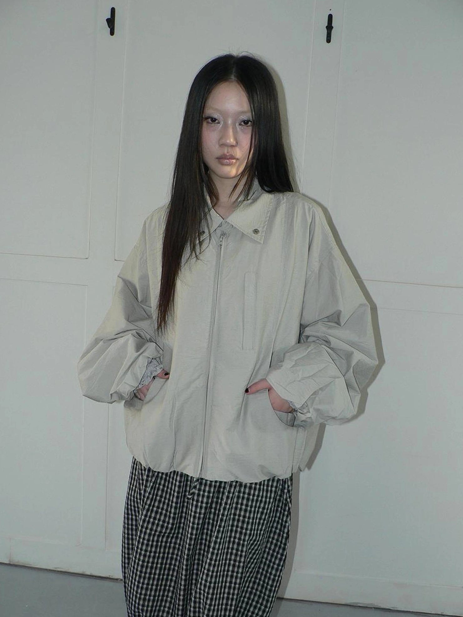 ang project Vintage Loose Fit Collared Work Jacket Jacket