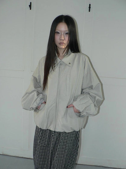 ang project Vintage Loose Fit Collared Work Jacket Jacket