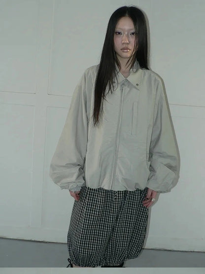 ang project Vintage Loose Fit Collared Work Jacket Jacket