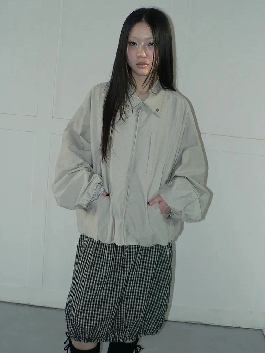 ang project Vintage Loose Fit Collared Work Jacket Jacket