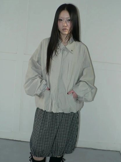 ang project Vintage Loose Fit Collared Work Jacket Jacket