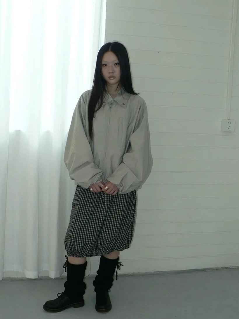 ang project Vintage Loose Fit Collared Work Jacket Jacket