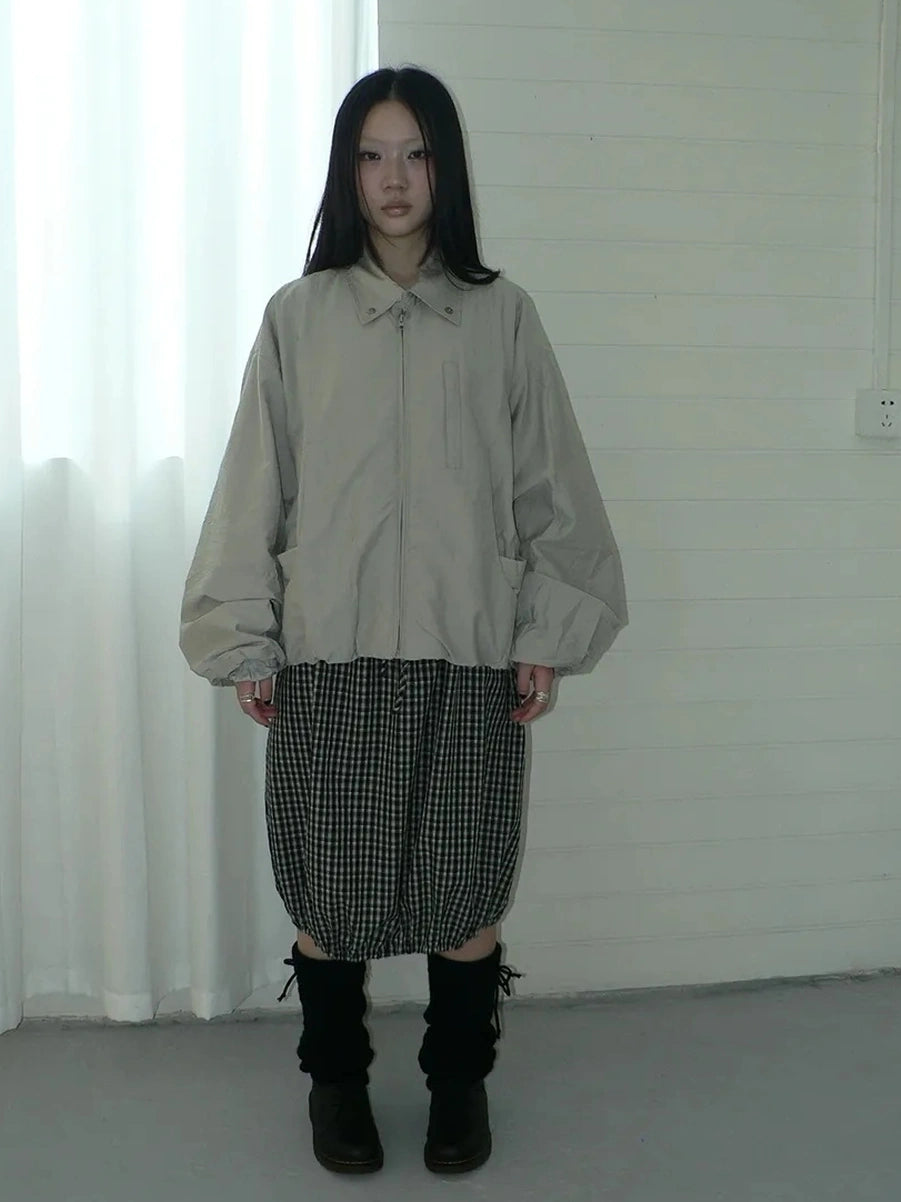 ang project Vintage Loose Fit Collared Work Jacket Jacket