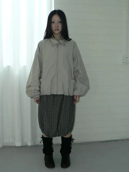 ang project Vintage Loose Fit Collared Work Jacket Jacket