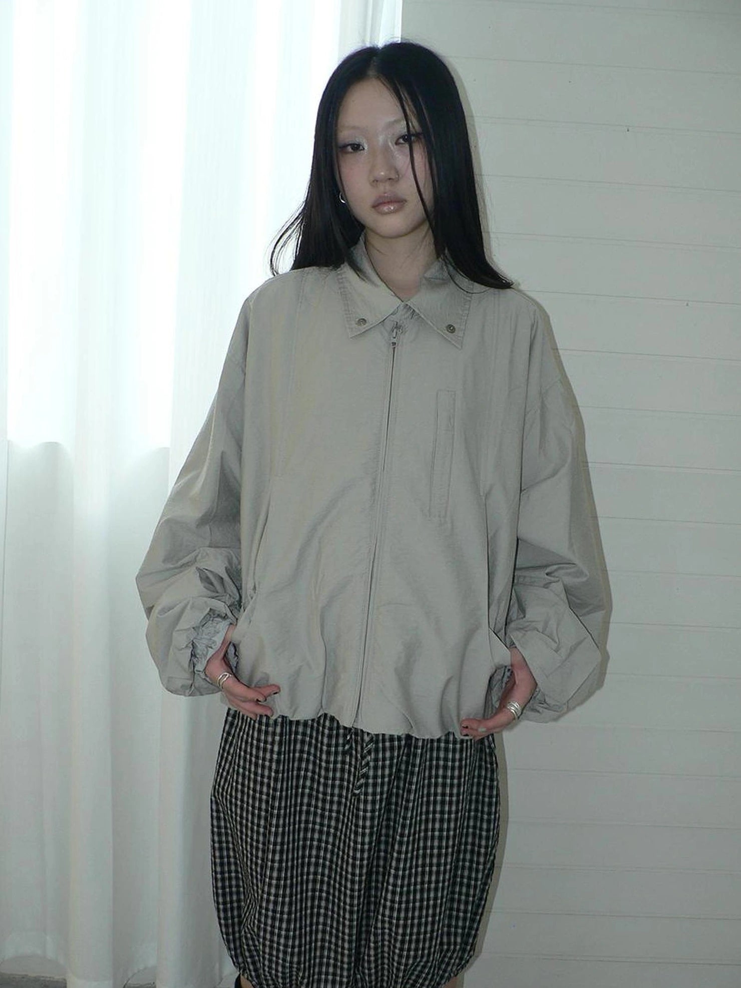 ang project Vintage Loose Fit Collared Work Jacket Jacket