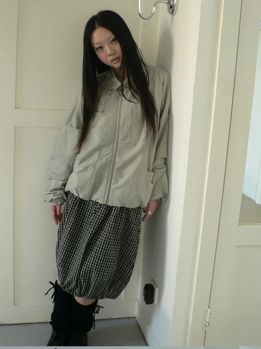 ang project Vintage Loose Fit Collared Work Jacket Jacket