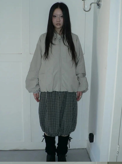 ang project Vintage Loose Fit Collared Work Jacket Jacket