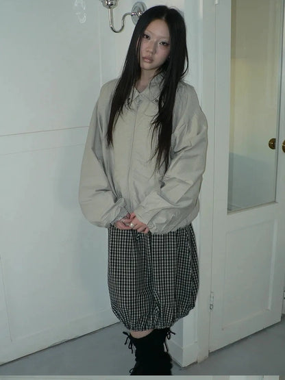 ang project Vintage Loose Fit Collared Work Jacket Jacket