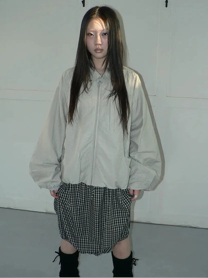 ang project Vintage Loose Fit Collared Work Jacket Jacket