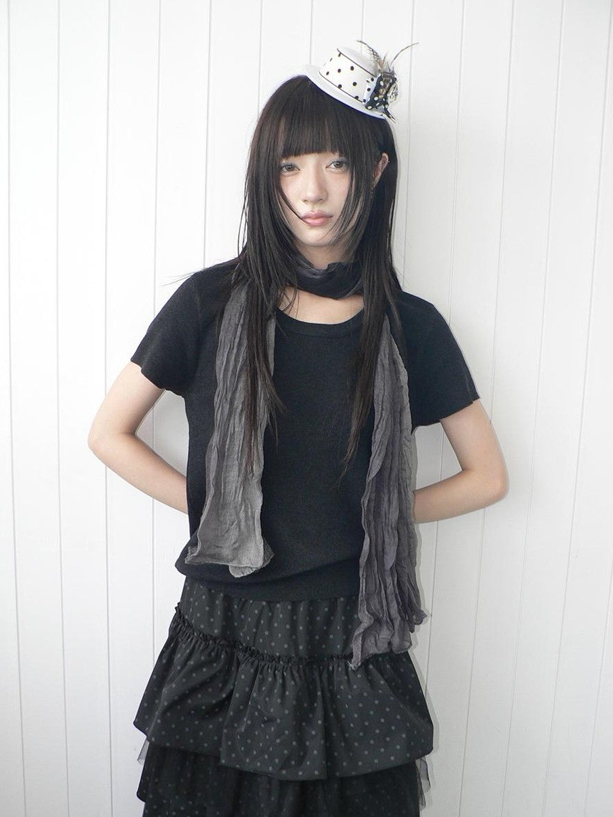 ang project Vintage Loose Fit Solid Crew Neck Two Piece Women&
